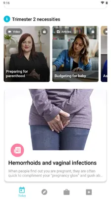 Pregnancy + android App screenshot 2